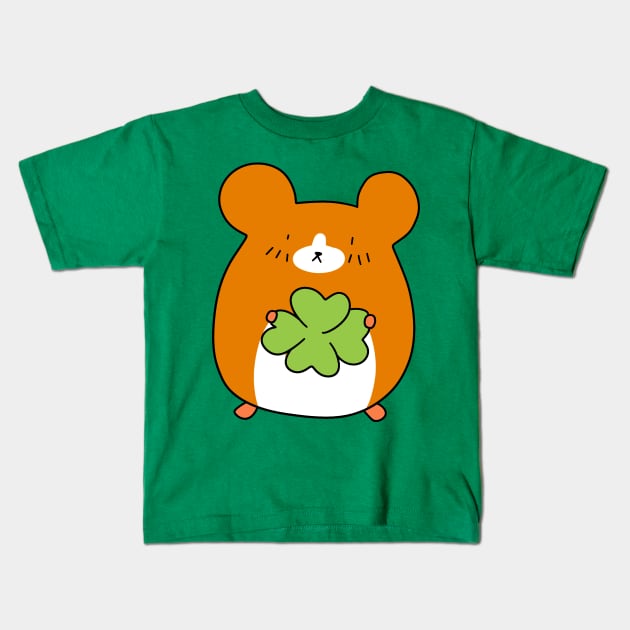 Four Leaf Clover Hamster Kids T-Shirt by saradaboru